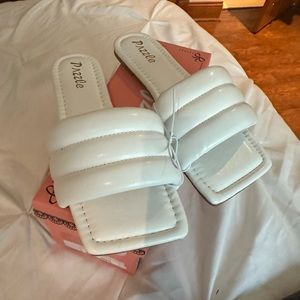 White sandals size 7